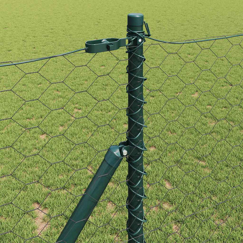 vidaXL Kerítés oszlopokkal Szürke 1.4 x 50 m PVC-bevonatos acél
