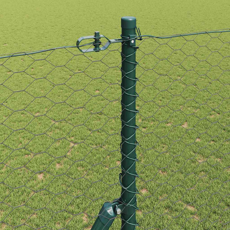 vidaXL Kerítés oszlopokkal Szürke 1.5 x 50 m PVC-bevonatos acél