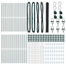 vidaXL Kerítés oszlopokkal Szürke 1.5 x 50 m PVC-bevonatos acél