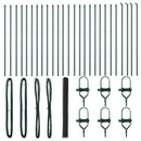 vidaXL Kerítés oszlopokkal Szürke 1.6 x 50 m PVC-bevonatos acél