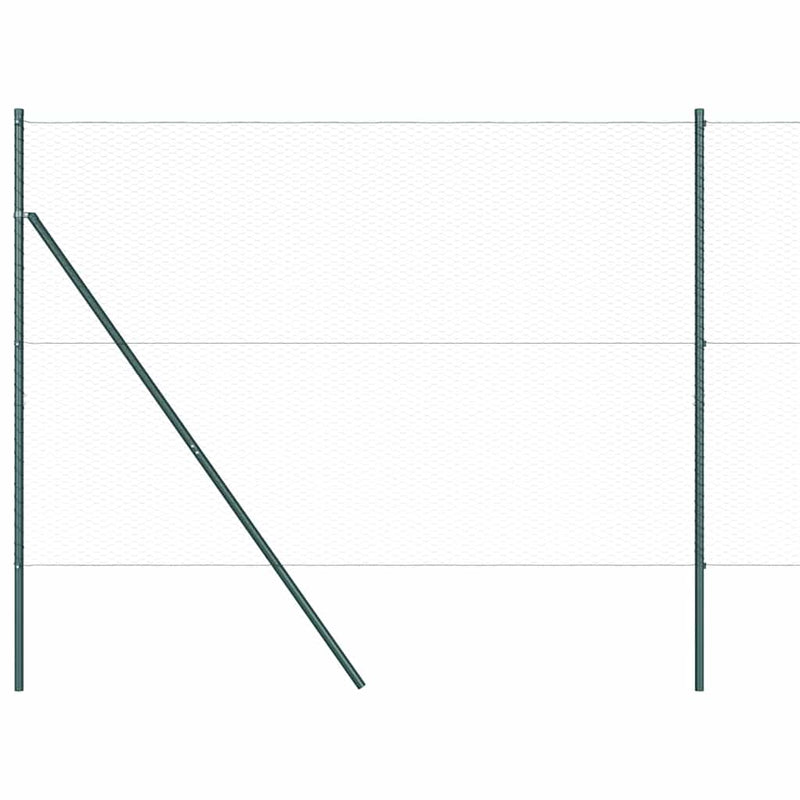 vidaXL Kerítés oszlopokkal Szürke 1.6 x 50 m PVC-bevonatos acél