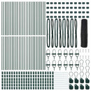 vidaXL Kerítés oszlopokkal Szürke 0.5 x 100 m PVC-bevonatos acél