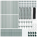 vidaXL Kerítés oszlopokkal Szürke 0.6 x 100 m PVC-bevonatos acél