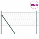 vidaXL Kerítés oszlopokkal Szürke 0.6 x 100 m PVC-bevonatos acél