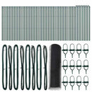 vidaXL Kerítés oszlopokkal Szürke 0.8 x 100 m PVC-bevonatos acél