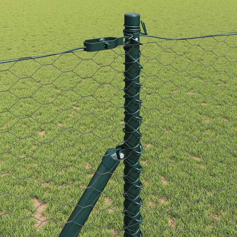 vidaXL Kerítés oszlopokkal Szürke 1.2 x 100 m PVC-bevonatos acél