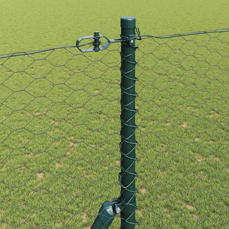 vidaXL Kerítés oszlopokkal Szürke 1.5 x 100 m PVC-bevonatos acél