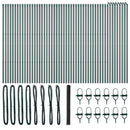 vidaXL Kerítés oszlopokkal Szürke 1.6 x 100 m PVC-bevonatos acél