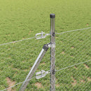 vidaXL Kerítés oszlopokkal Ezüst 0,4 x 10 m PVC-bevonatos acél