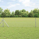 vidaXL Kerítés oszlopokkal Ezüst 0,4 x 10 m PVC-bevonatos acél