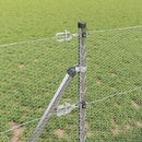 vidaXL Kerítés oszlopokkal Ezüst 0,6 x 10 m PVC-bevonatos acél