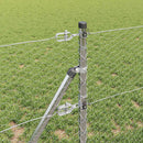 vidaXL Kerítés oszlopokkal Ezüst 0,6 x 10 m PVC-bevonatos acél