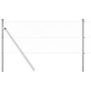 vidaXL Kerítés oszlopokkal Ezüst 0,6 x 10 m PVC-bevonatos acél