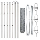 vidaXL Kerítés oszlopokkal Ezüst 0,6 x 10 m PVC-bevonatos acél