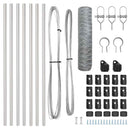 vidaXL Kerítés oszlopokkal Ezüst 0,6 x 10 m PVC-bevonatos acél