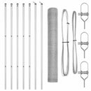 vidaXL Kerítés oszlopokkal Ezüst 1 x 10 m PVC-bevonatos acél