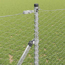 vidaXL Kerítés oszlopokkal Ezüst 1 x 10 m PVC-bevonatos acél