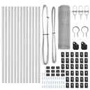 vidaXL Kerítés oszlopokkal Ezüst 0,4 x 25 m PVC-bevonatos acél