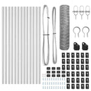 vidaXL Kerítés oszlopokkal Ezüst 0,4 x 25 m PVC-bevonatos acél