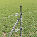 vidaXL Kerítés oszlopokkal Ezüst 0.8 x 25 m PVC-bevonatos acél