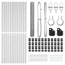 vidaXL Kerítés oszlopokkal Ezüst 1.2 x 25 m PVC-bevonatos acél