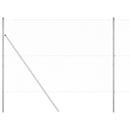 vidaXL Kerítés oszlopokkal Ezüst 1.5 x 25 m PVC-bevonatos acél