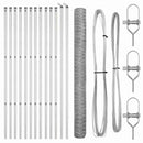 vidaXL Kerítés oszlopokkal Ezüst 1.5 x 25 m PVC-bevonatos acél