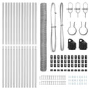 vidaXL Kerítés oszlopokkal Ezüst 1.5 x 25 m PVC-bevonatos acél