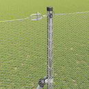 vidaXL Kerítés oszlopokkal Ezüst 1.6 x 25 m PVC-bevonatos acél