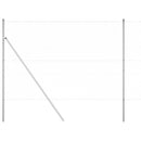 vidaXL Kerítés oszlopokkal Ezüst 1.6 x 25 m PVC-bevonatos acél