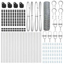 vidaXL Kerítés oszlopokkal Ezüst 0.5 x 50 m PVC-bevonatos acél