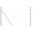 vidaXL Kerítés oszlopokkal Ezüst 0.8 x 50 m PVC-bevonatos acél