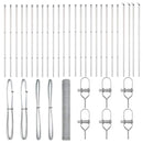 vidaXL Kerítés oszlopokkal Ezüst 1 x 50 m PVC-bevonatos acél