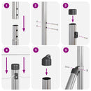 vidaXL Kerítés oszlopokkal Ezüst 1.4 x 50 m PVC-bevonatos acél