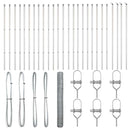 vidaXL Kerítés oszlopokkal Ezüst 1.4 x 50 m PVC-bevonatos acél