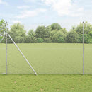 vidaXL Kerítés oszlopokkal Ezüst 1.5 x 50 m PVC-bevonatos acél
