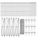 vidaXL Kerítés oszlopokkal Ezüst 0.4 x 100 m PVC-bevonatos acél