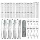 vidaXL Kerítés oszlopokkal Ezüst 0.4 x 100 m PVC-bevonatos acél