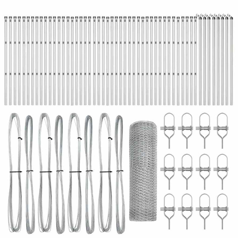 vidaXL Kerítés oszlopokkal Ezüst 0.6 x 100 m PVC-bevonatos acél