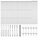 vidaXL Kerítés oszlopokkal Ezüst 1 x 100 m PVC-bevonatos acél