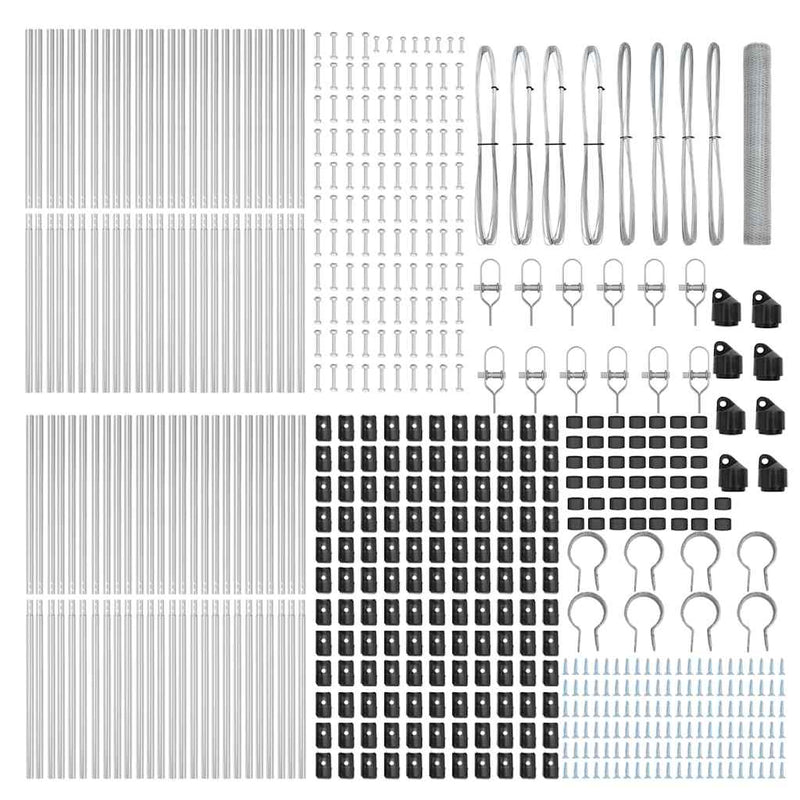 vidaXL Kerítés oszlopokkal Ezüst 1 x 100 m PVC-bevonatos acél