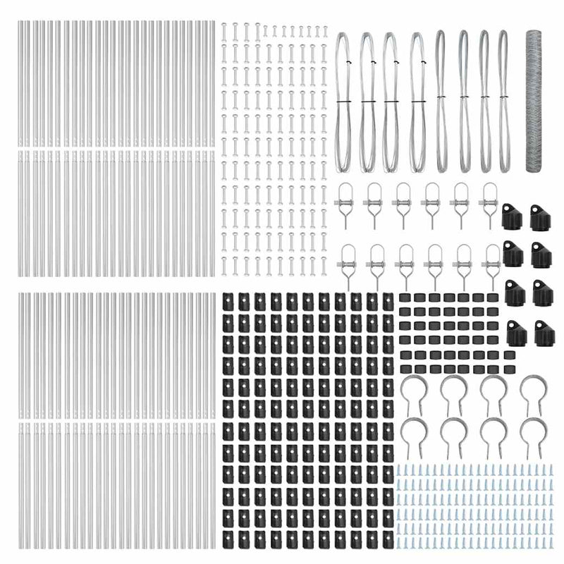 vidaXL Kerítés oszlopokkal Ezüst 1.4 x 100 m PVC-bevonatos acél