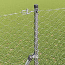 vidaXL Kerítés oszlopokkal Ezüst 1.6 x 100 m PVC-bevonatos acél