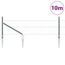 vidaXL Kerítés oszlopokkal Zöld 0,4 x 10 m PVC-bevonatos acél