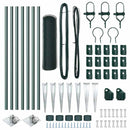 vidaXL Kerítés oszlopokkal Zöld 0.5 x 10 m PVC-bevonatos acél