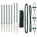 vidaXL Kerítés oszlopokkal Zöld 0.5 x 10 m PVC-bevonatos acél