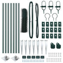 vidaXL Kerítés oszlopokkal Zöld 0.5 x 10 m PVC-bevonatos acél