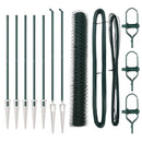 vidaXL Kerítés oszlopokkal Zöld 1 x 10 m PVC-bevonatos acél