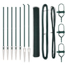 vidaXL Kerítés oszlopokkal Zöld 1.2 x 10 m PVC-bevonatos acél