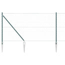 vidaXL Kerítés oszlopokkal Zöld 1.2 x 10 m PVC-bevonatos acél